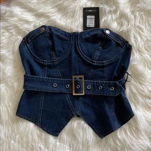 Strapless Denim Top from Fashion Nova, Size Small